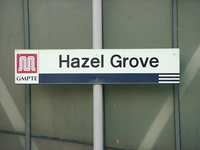 Hazel Grove Train Station Sign